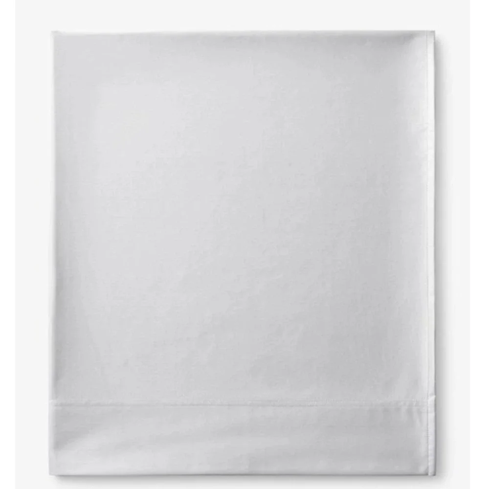 The Company Store Legends Hotel Supima Cotton Sateen Flat Sheet Twin Light Gray